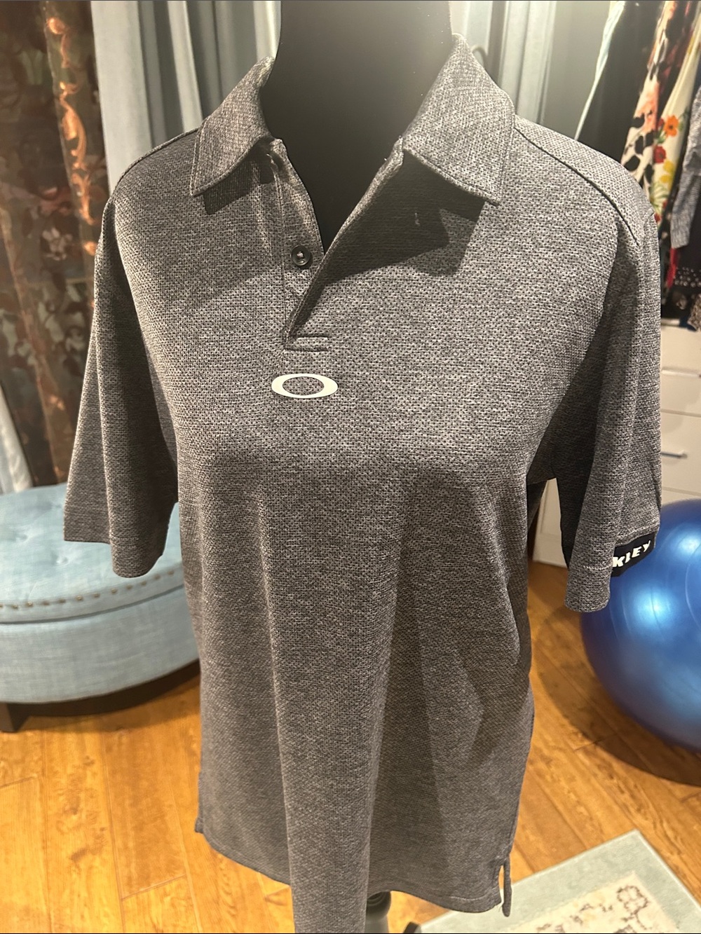 Oakley Men’s Heather Charcoal Polo
